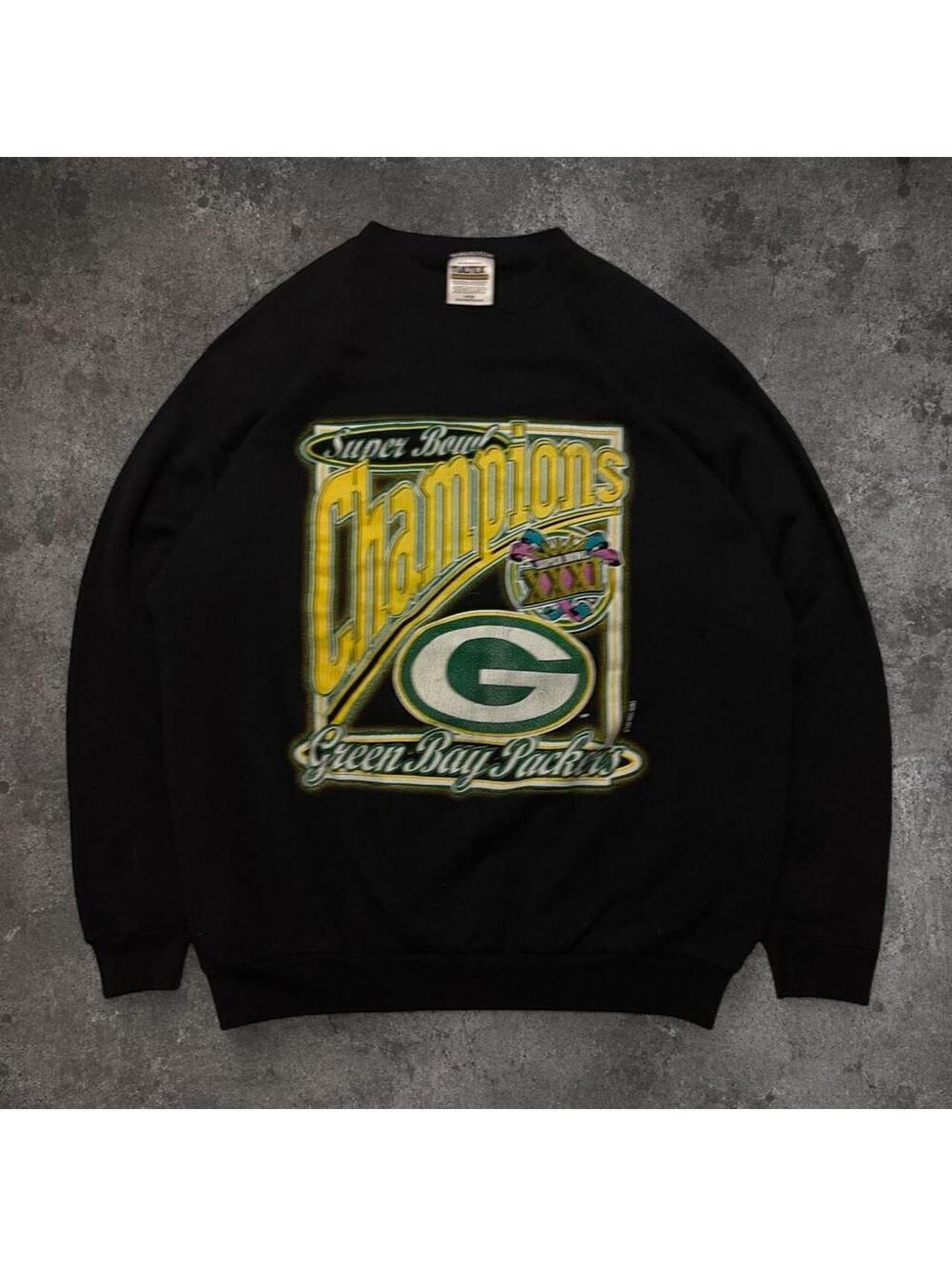 Fire Vintage Green Bay Packers Super Bowl XXXI Champions crewneck